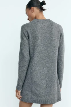 Clearance VESTIDO CORTO PUNTO SOFT Mujer Vestidos|Cárdigan / Jerséis