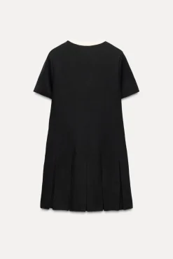 Fashion VESTIDO CORTO PUNTO TABLAS Mujer Vestidos|Cárdigan / Jerséis