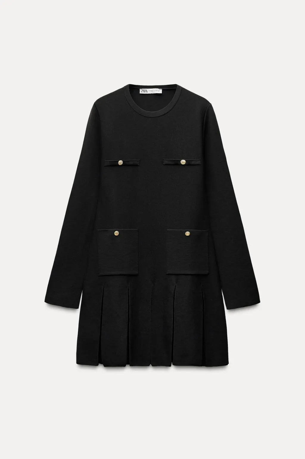 Outlet VESTIDO CORTO PUNTO TABLAS Mujer Vestidos|Cárdigan / Jerséis