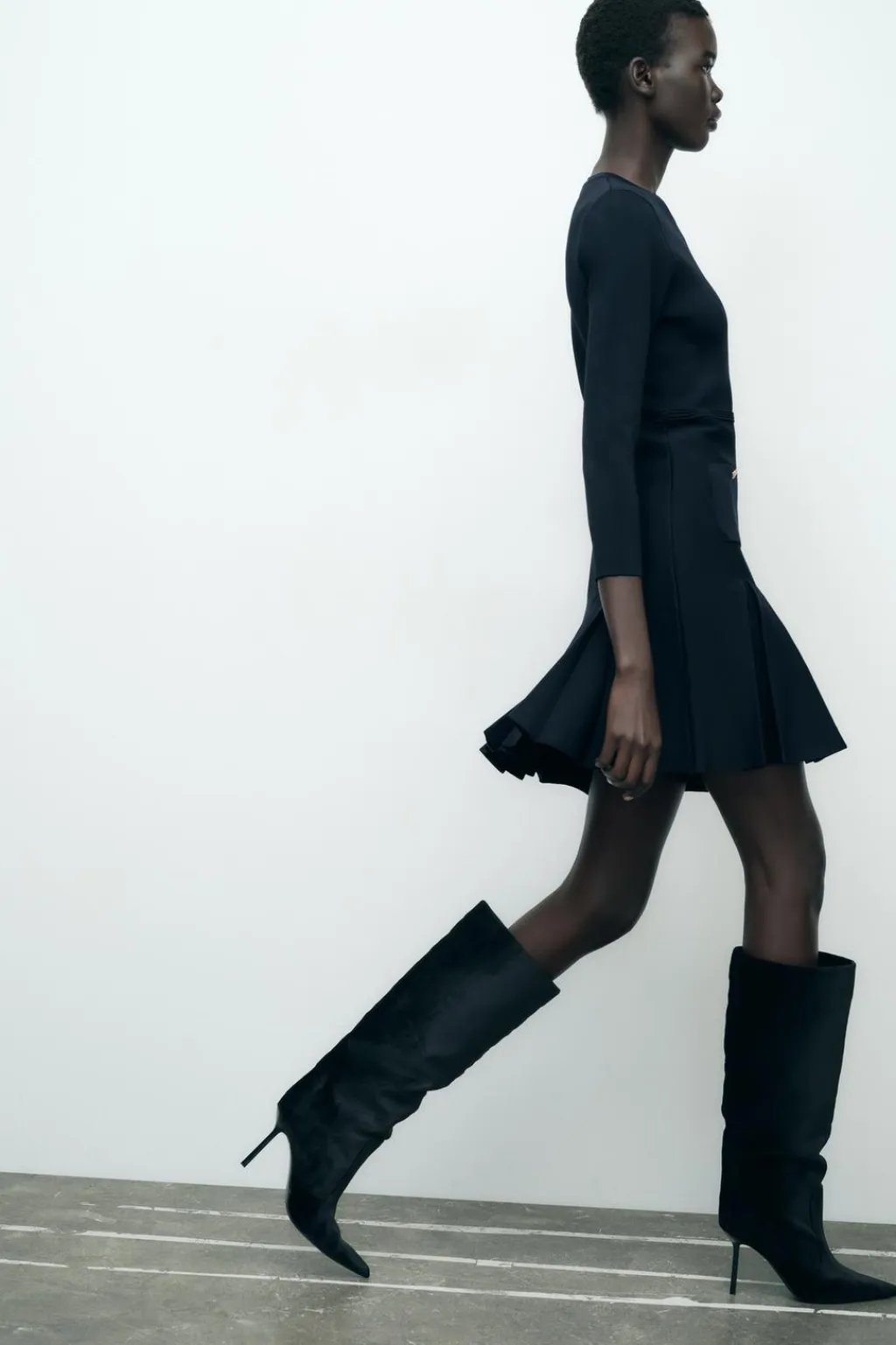 New VESTIDO CORTO PUNTO TABLAS Mujer Vestidos|Cárdigan / Jerséis