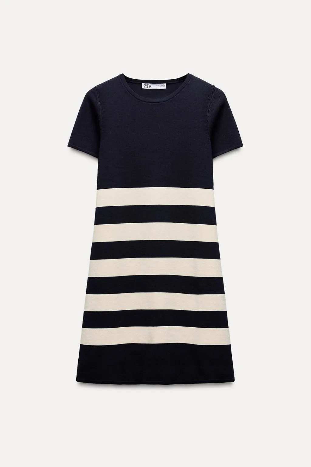 Online VESTIDO CORTO RAYAS PUNTO Mujer Vestidos|Cárdigan / Jerséis