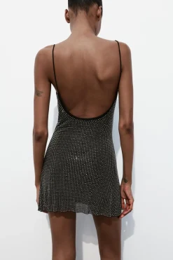 Fashion VESTIDO CORTO TUL BRILLOS Mujer Vestidos