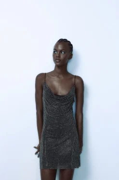 Discount VESTIDO CORTO TUL BRILLOS Mujer Vestidos