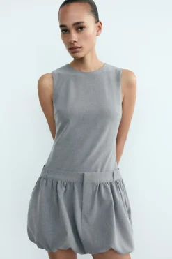 Outlet VESTIDO CORTO VOLUMEN Mujer Vestidos