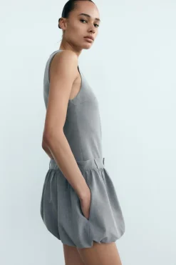 Outlet VESTIDO CORTO VOLUMEN Mujer Vestidos