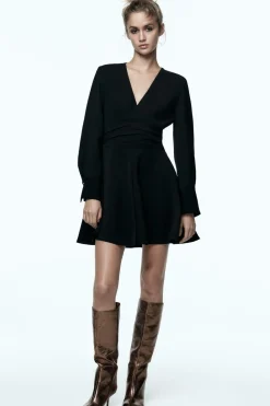 Sale VESTIDO CREPE SKATER Mujer Vestidos