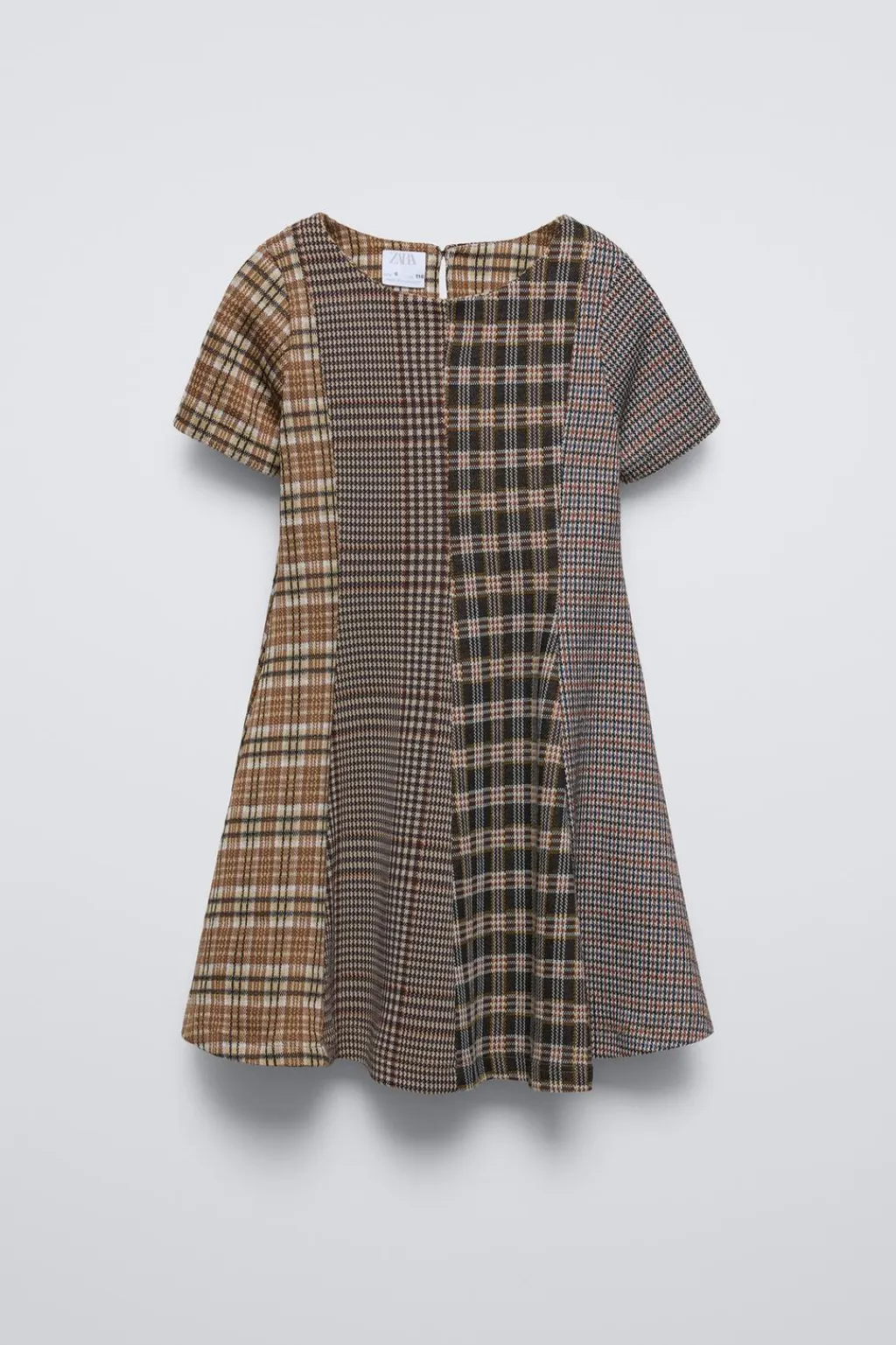 Niños ZARA 6 - 14 Años·Vestidos / Monos<VESTIDO CUADROS COMBINADOS