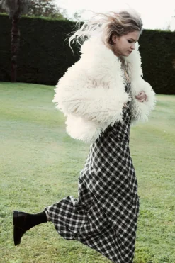 Hot VESTIDO CUADROS FRANELA Mujer Vestidos