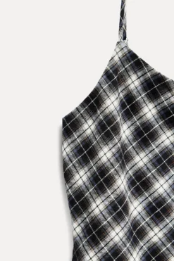 Hot VESTIDO CUADROS FRANELA Mujer Vestidos