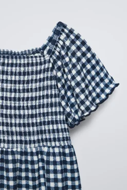 Niños ZARA 6 - 14 Años·Vestidos / Monos<VESTIDO CUADROS VICHY BAMBULA