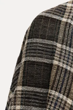 Hot VESTIDO CUADROS VOLANTE ZW COLLECTION Mujer Vestidos