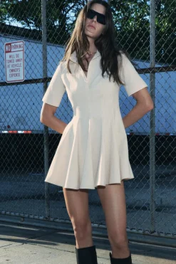 Fashion VESTIDO CUELLO POLO PESPUNTES ZW COLLECTION Mujer Vestidos