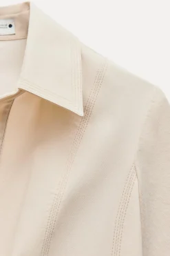 Fashion VESTIDO CUELLO POLO PESPUNTES ZW COLLECTION Mujer Vestidos