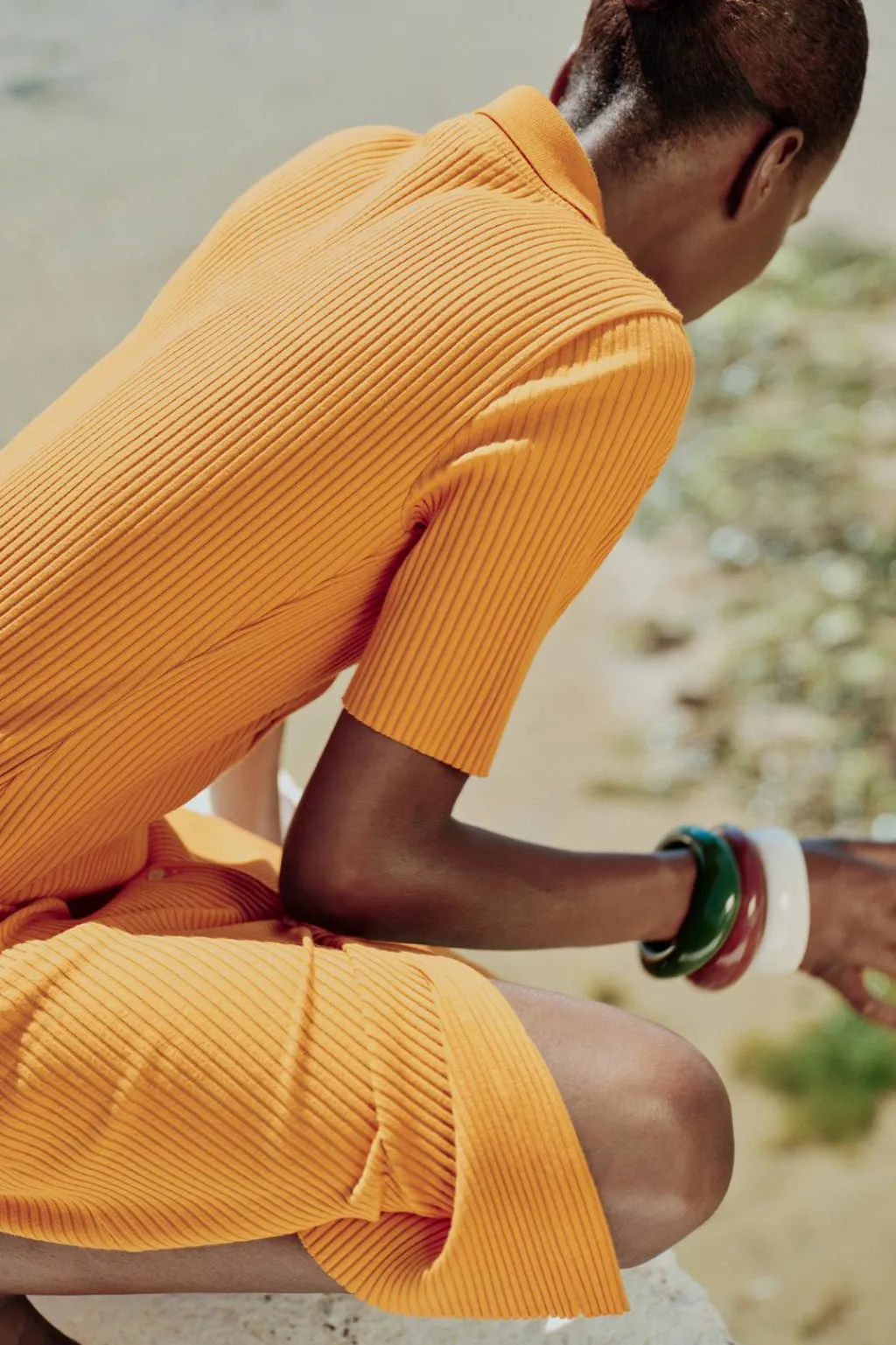 Clearance VESTIDO CUELLO POLO RIB BOTONES Mujer Vestidos