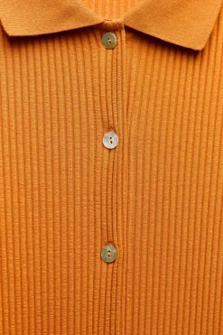 Clearance VESTIDO CUELLO POLO RIB BOTONES Mujer Vestidos