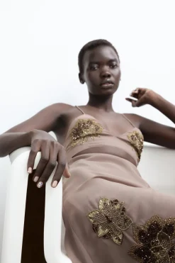 Outlet VESTIDO CUT OUT ABALORIOS Mujer Vestidos