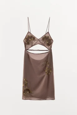 Outlet VESTIDO CUT OUT ABALORIOS Mujer Vestidos