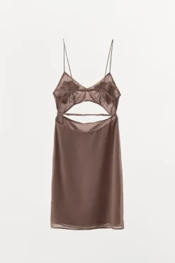 Outlet VESTIDO CUT OUT ABALORIOS Mujer Vestidos