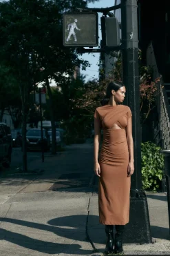 Hot VESTIDO CUT OUT DRAPEADO Mujer Vestidos