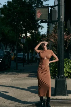 Hot VESTIDO CUT OUT DRAPEADO Mujer Vestidos