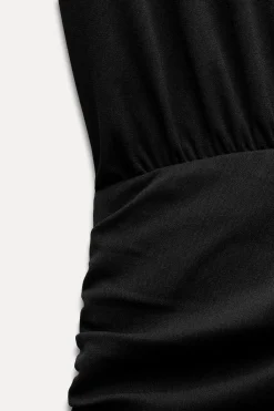 New VESTIDO CUT OUT DRAPEADO HOMBRERAS Mujer Vestidos