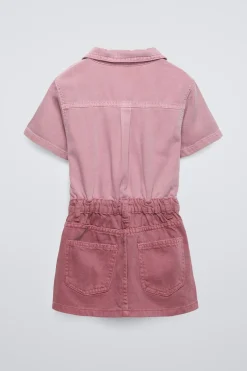 Niños ZARA 6 - 14 Años·Vestidos / Monos<VESTIDO DENIM BOLSILLOS