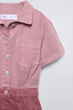 Niños ZARA 6 - 14 Años·Vestidos / Monos<VESTIDO DENIM BOLSILLOS