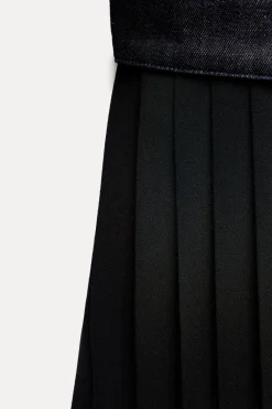 Outlet VESTIDO DENIM COMBINADO ZW COLLECTION Mujer Vestidos