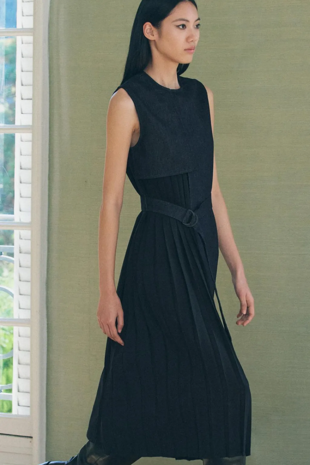 Outlet VESTIDO DENIM COMBINADO ZW COLLECTION Mujer Vestidos