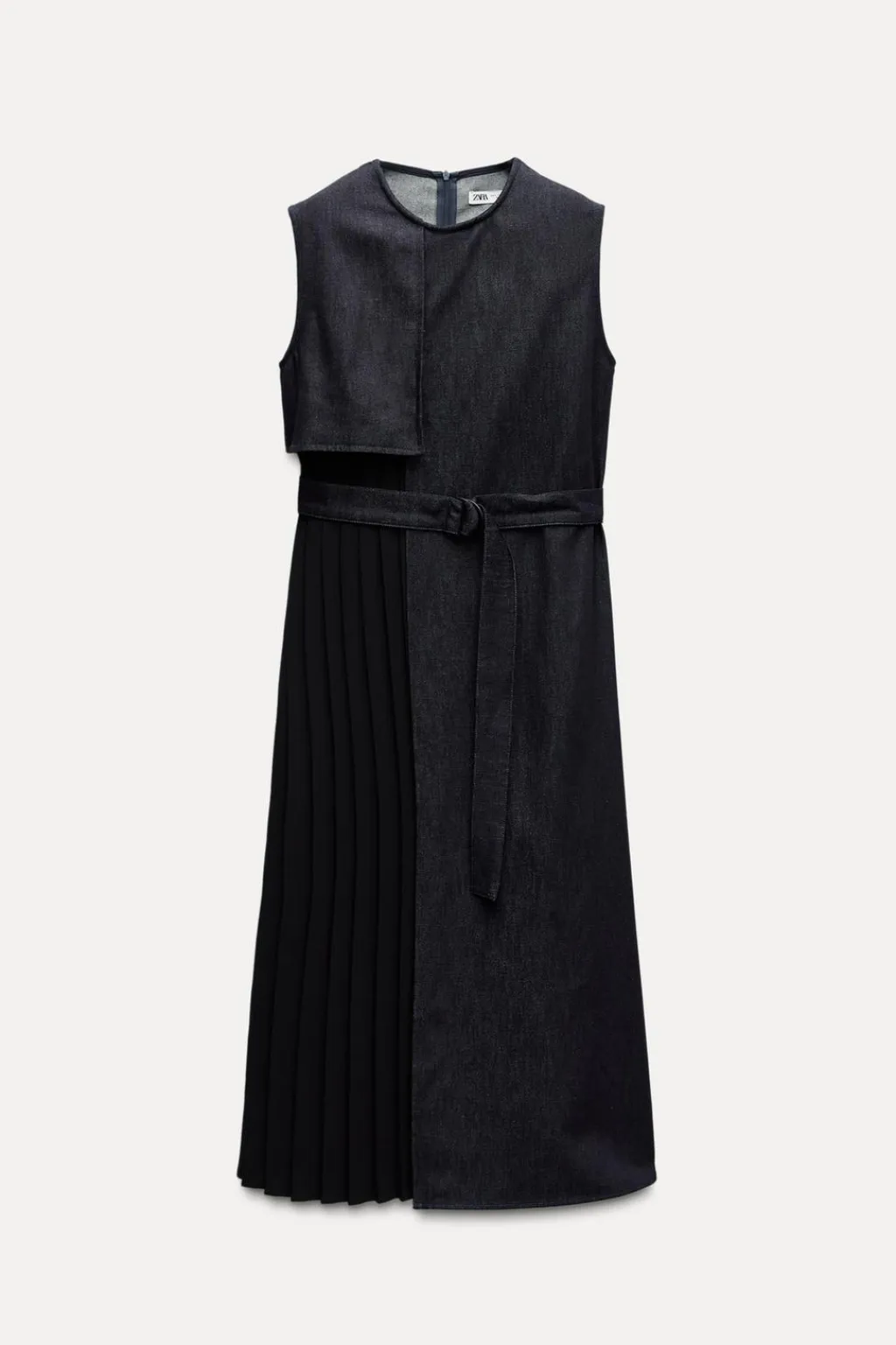 Outlet VESTIDO DENIM COMBINADO ZW COLLECTION Mujer Vestidos