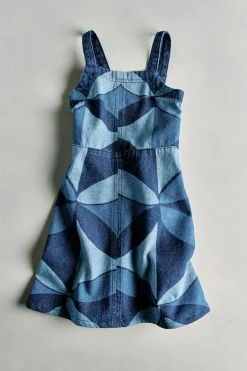 Niños ZARA 6 - 14 Años·Vestidos / Monos<VESTIDO DENIM ESTAMPADO GEOMÉTRICO - SEA NY
