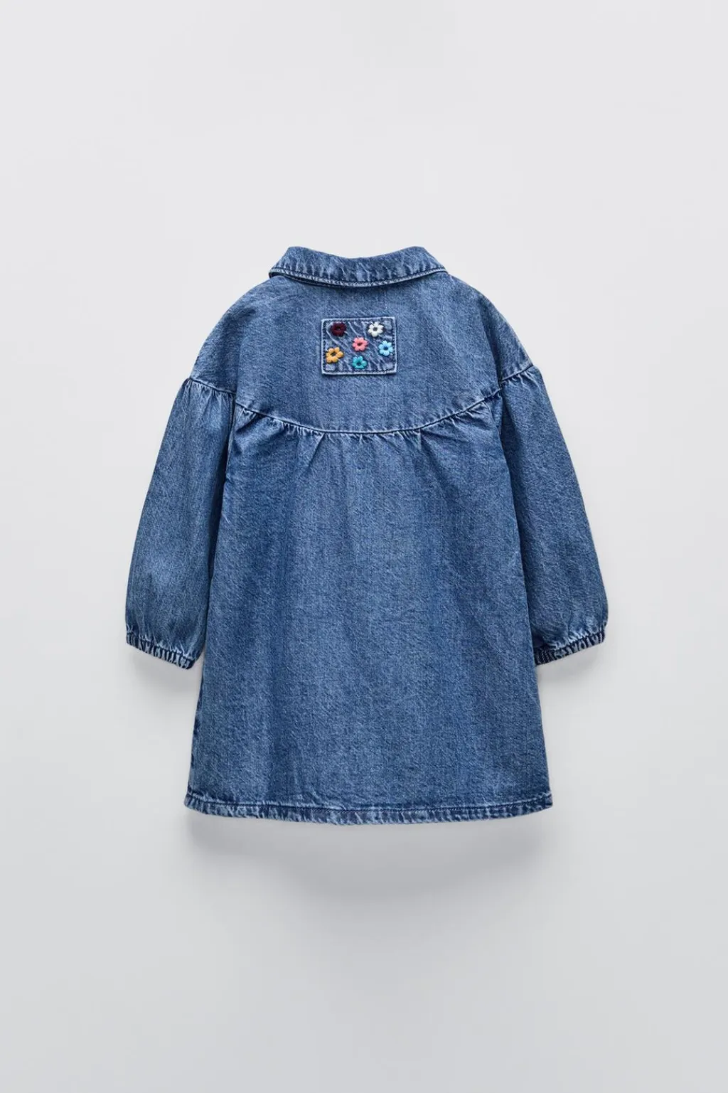 Niños ZARA 1½ - 6 Años·Vestidos / Petos|1½ - 6 Años·Jeans / Denim<VESTIDO DENIM ETIQUETA BORDADA