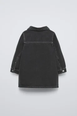 Niños ZARA 1½ - 6 Años·Vestidos / Petos|1½ - 6 Años·Jeans / Denim<VESTIDO DENIM PESPUNTES