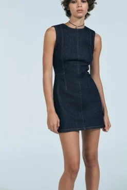 Outlet VESTIDO DENIM TRF Mujer Vestidos