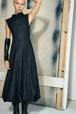 Outlet VESTIDO DENIM TRF GLOBO Mujer Vestidos