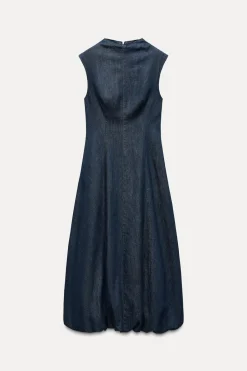 Outlet VESTIDO DENIM TRF GLOBO Mujer Vestidos