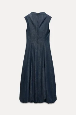 Outlet VESTIDO DENIM TRF GLOBO Mujer Vestidos