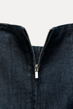 Outlet VESTIDO DENIM TRF GLOBO Mujer Vestidos