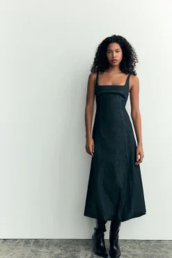 Hot VESTIDO DENIM TRF GLOBO Mujer Vestidos