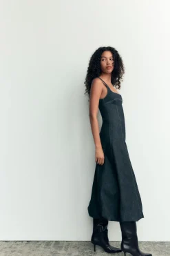 Hot VESTIDO DENIM TRF GLOBO Mujer Vestidos