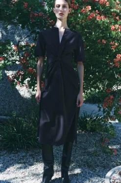 Fashion VESTIDO DRAPEADO MEZCLA LANA ZW COLLECTION Mujer Vestidos