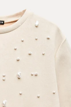 Sale VESTIDO EFECTO ANTE PERLAS Mujer Vestidos