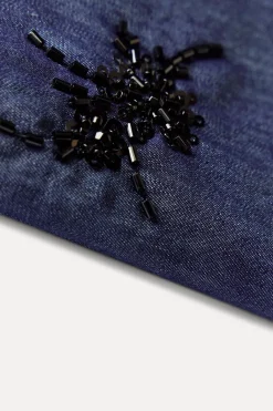 Fashion VESTIDO EFECTO DENIM ABALORIOS ZW COLLECTION Mujer Vestidos