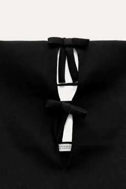 New VESTIDO ELÁSTICO CUT OUT LAZOS Mujer Vestidos