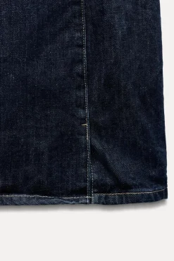 New VESTIDO ENTALLADO DENIM TRF Mujer Vestidos