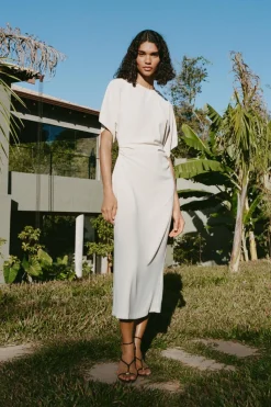 New VESTIDO ENTALLADO DRAPEADO Mujer Vestidos