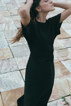 Online VESTIDO ENTALLADO DRAPEADO Mujer Vestidos