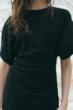 Online VESTIDO ENTALLADO DRAPEADO Mujer Vestidos