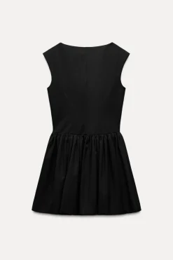 Hot VESTIDO ESCOTE CUADRADO PLIEGUES Mujer Vestidos