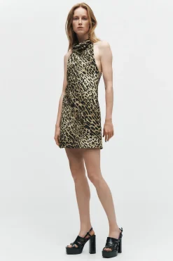 Sale VESTIDO ESTAMPADO ANIMAL LINO 100% ZW COLLECTION Mujer Vestidos